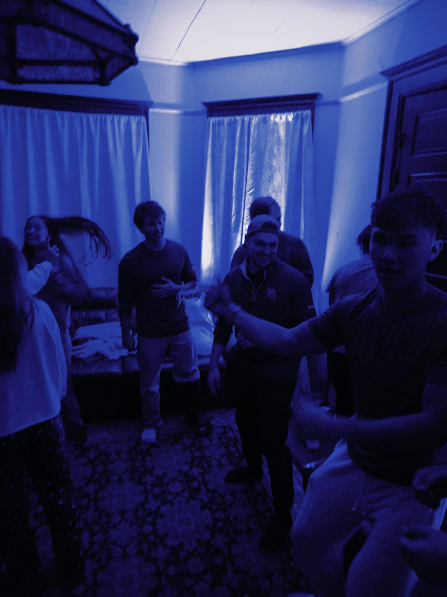 A house gathering around the dining table